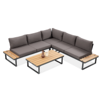 Obývacia rohová pohovka EMERSON Dark Grey