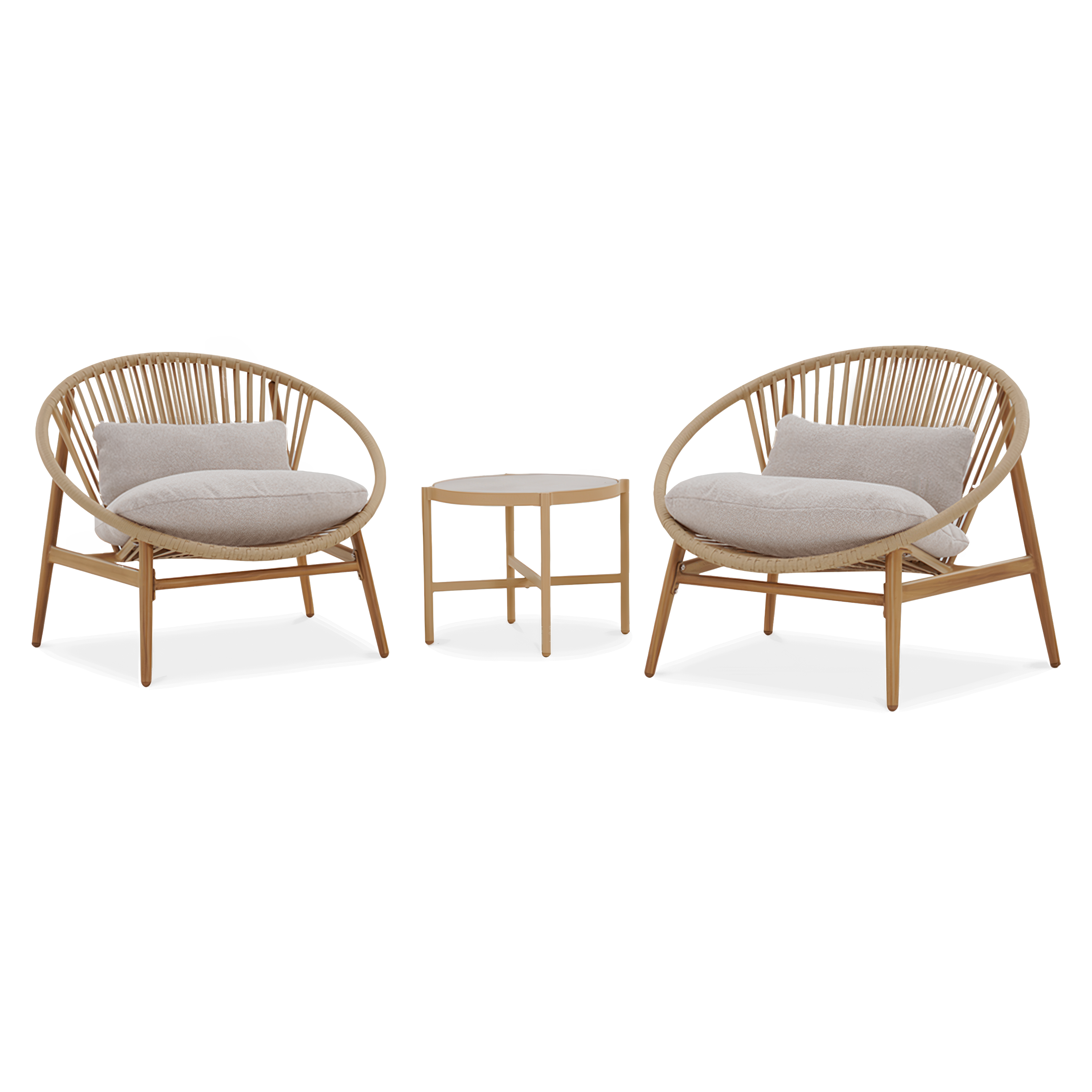 Súprava záhradného nábytku GALLA 2+1 Wood Look - Focus Garden