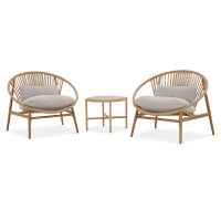 Súprava záhradného nábytku GALLA 2+1 Wood Look - Focus Garden