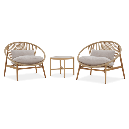 Súprava záhradného nábytku GALLA 2+1 Wood Look - Focus Garden