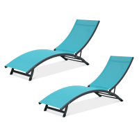 STAR Modrá 2-dielna súprava záhradných lehátok - Focus Garden