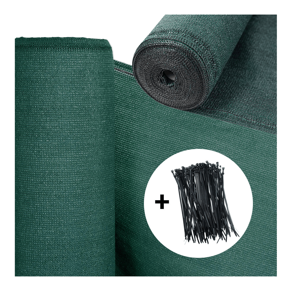 Maskovacia rohož 1,5x25 m tmavo zelená + káblové pásky - HARDMAISTER