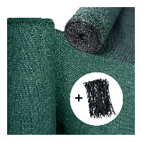 Maskovacia rohož 1,5x25 m tmavo zelená + káblové pásky - HARDMAISTER