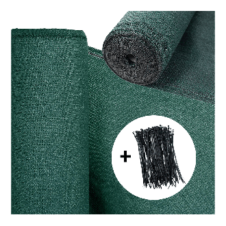 Maskovacia rohož 1,5x25 m tmavo zelená + káblové pásky - HARDMAISTER