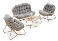 Záhradná zostava RODOS CAFFE Natural/svetlosivá - Focus Garden