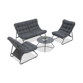 Aranżacja na ogrodzie antracytowych mebli vista caffe