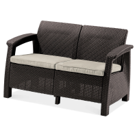 Záhradná pohovka CORFU LOVE SEAT Brown
