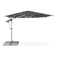 Doppler PROTECT 400 P Antracitový záhradný slnečník s výložníkom