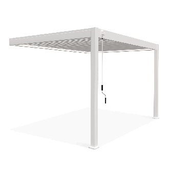 Przyścienna pergola ELEGANCE WALL 3x4 White - Gutroof