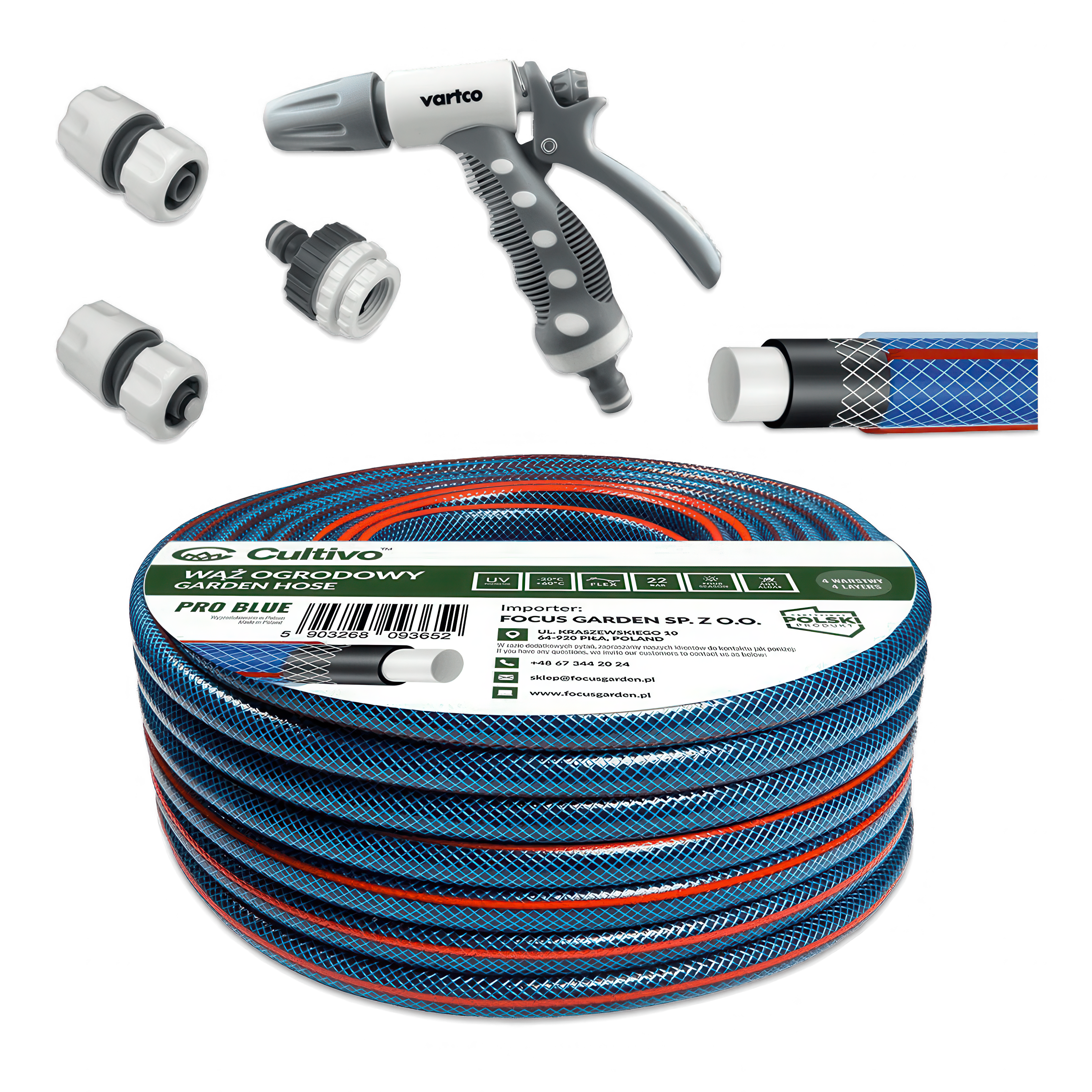 Zavlažovacia súprava PRO BLUE 30m 1/2` - CULTIVO