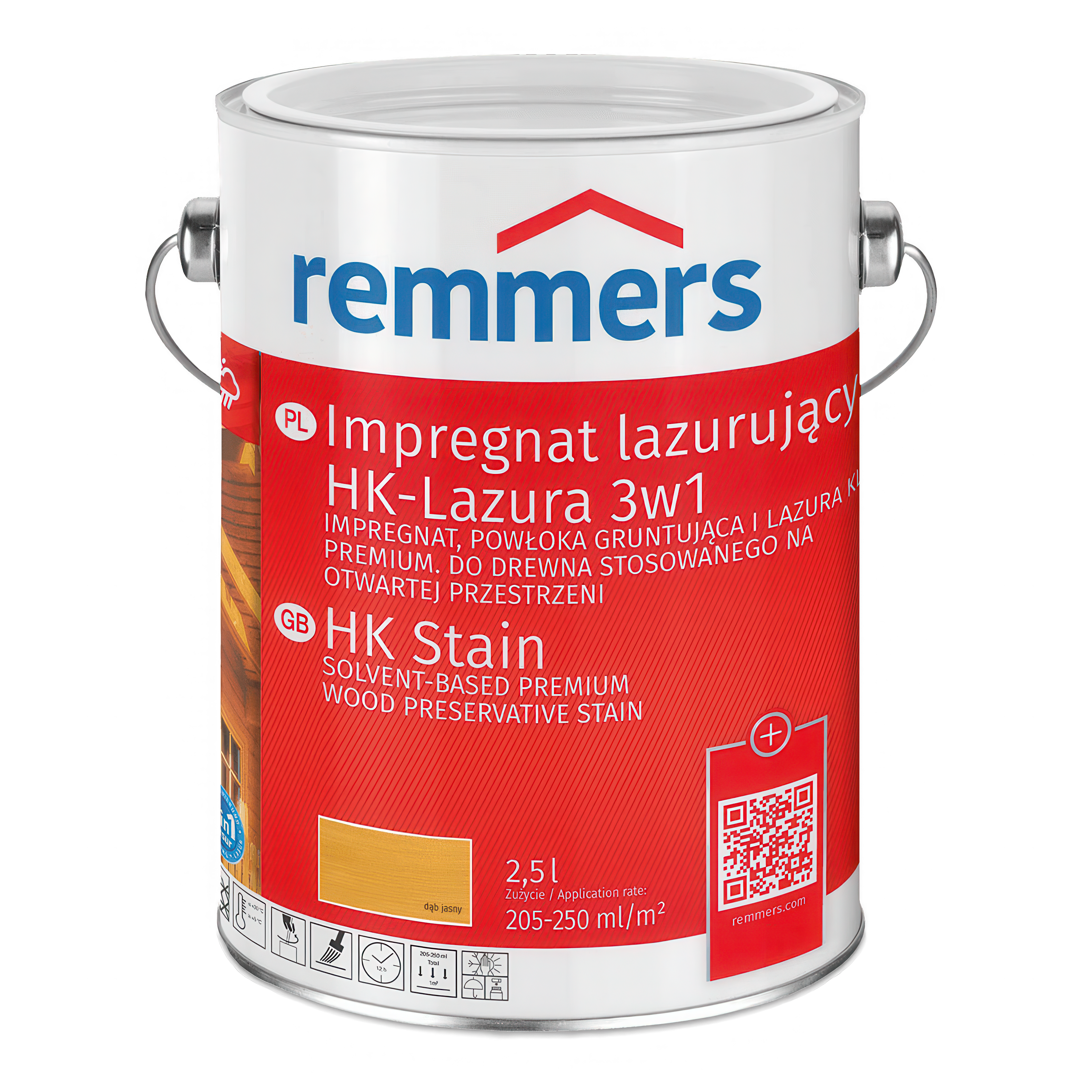 impregnat lazurujący do drewna w metalowym wiadrze 