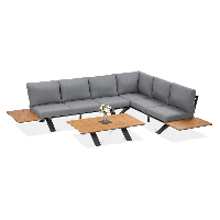 Záhradný roh SORRENTO WOOD Grafit