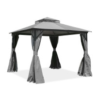 Záhradný pavilón s moskytiérou a závesmi VANCOUVER 3x3 Grey - Hardmaister