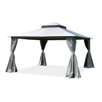 Záhradný pavilón s moskytiérou a závesmi VANCOUVER 4x4 Grey - Hardmaister