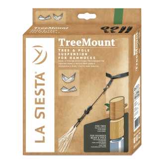 Súprava na upevnenie hojdacej siete medzi stromy/tyče TreeMount Black - LA SIESTA