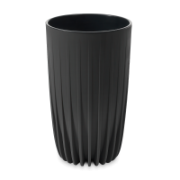 MIRA ECO recyklovaný 30 cm vysoký záhradný kvetináč čierny - LAMELA