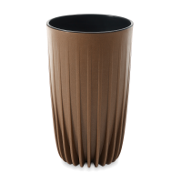 Vysoký záhradný kvetináč MIRA ECO z dreva 30 cm prírodný - LAMELA