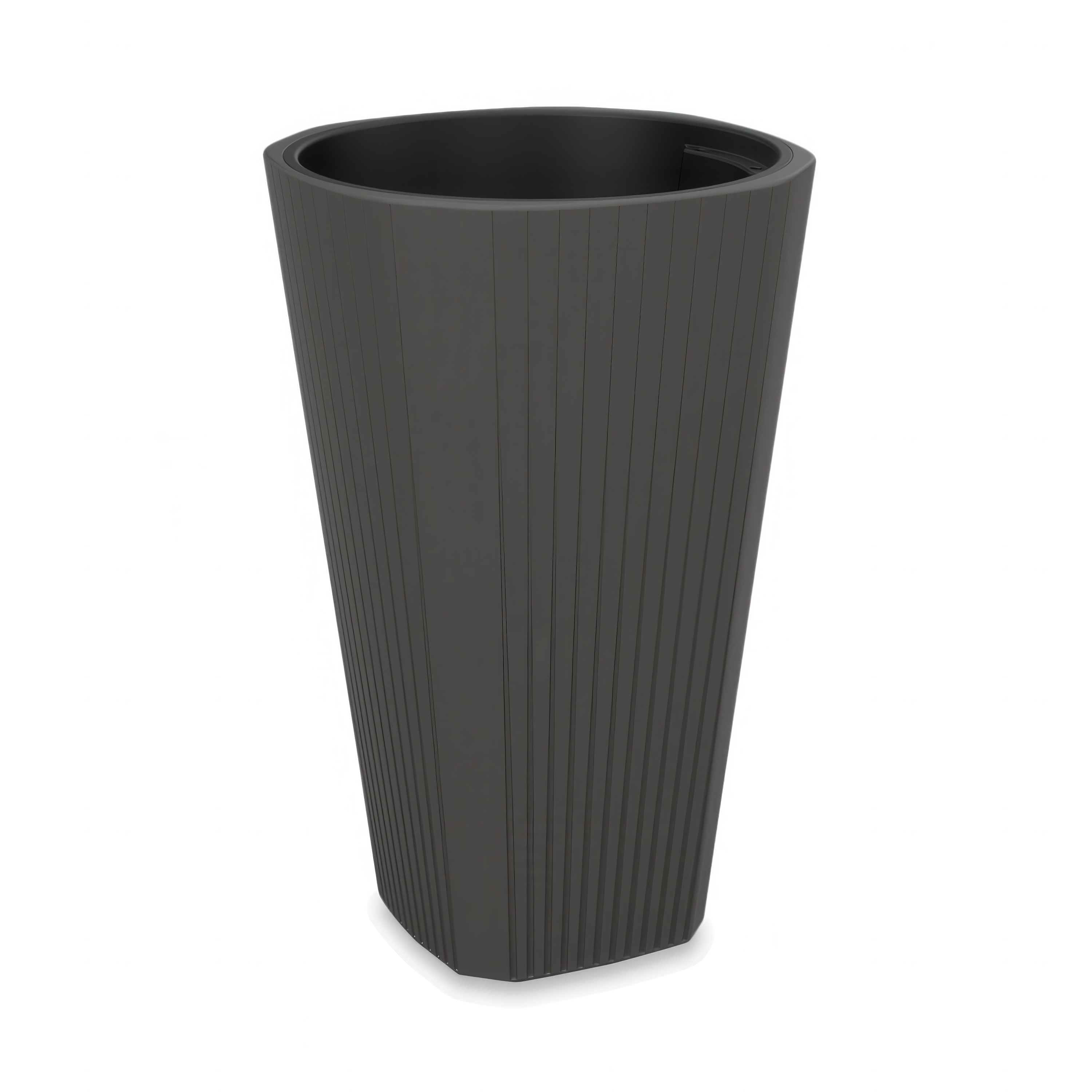 Wysoka doniczka ogrodowa MUZA 39x60cm antracytowa - LAMELA
