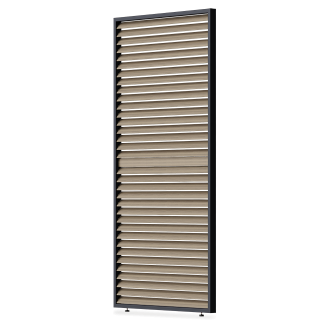 Lamelový panel s nastaviteľným sklonom pre pergoly ELEGANCE/DELUXE/FUSION 1.2 m Woodgrain Gutroof v čiernom ráme