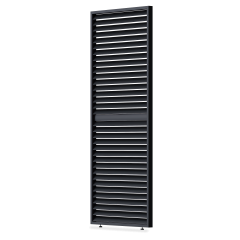 Antracitový horizontálny nastaviteľný lamelový panel pre pergolu ELEGANCE/DELUXE/FUSION 1m Gutroof v pohľade z boku
