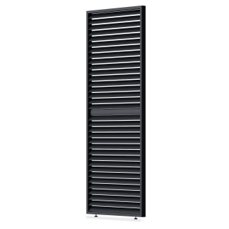 Antracitový horizontálny nastaviteľný lamelový panel pre pergolu ELEGANCE/DELUXE/FUSION 1m Gutroof v pohľade z boku