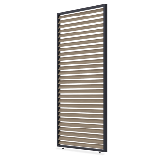 Lamelový panel na pergolu ELEGANCE/DELUXE/FUSION 1,2 m Woodgrain Gutroof s tmavým rámom a drevodekorovanými lamelami