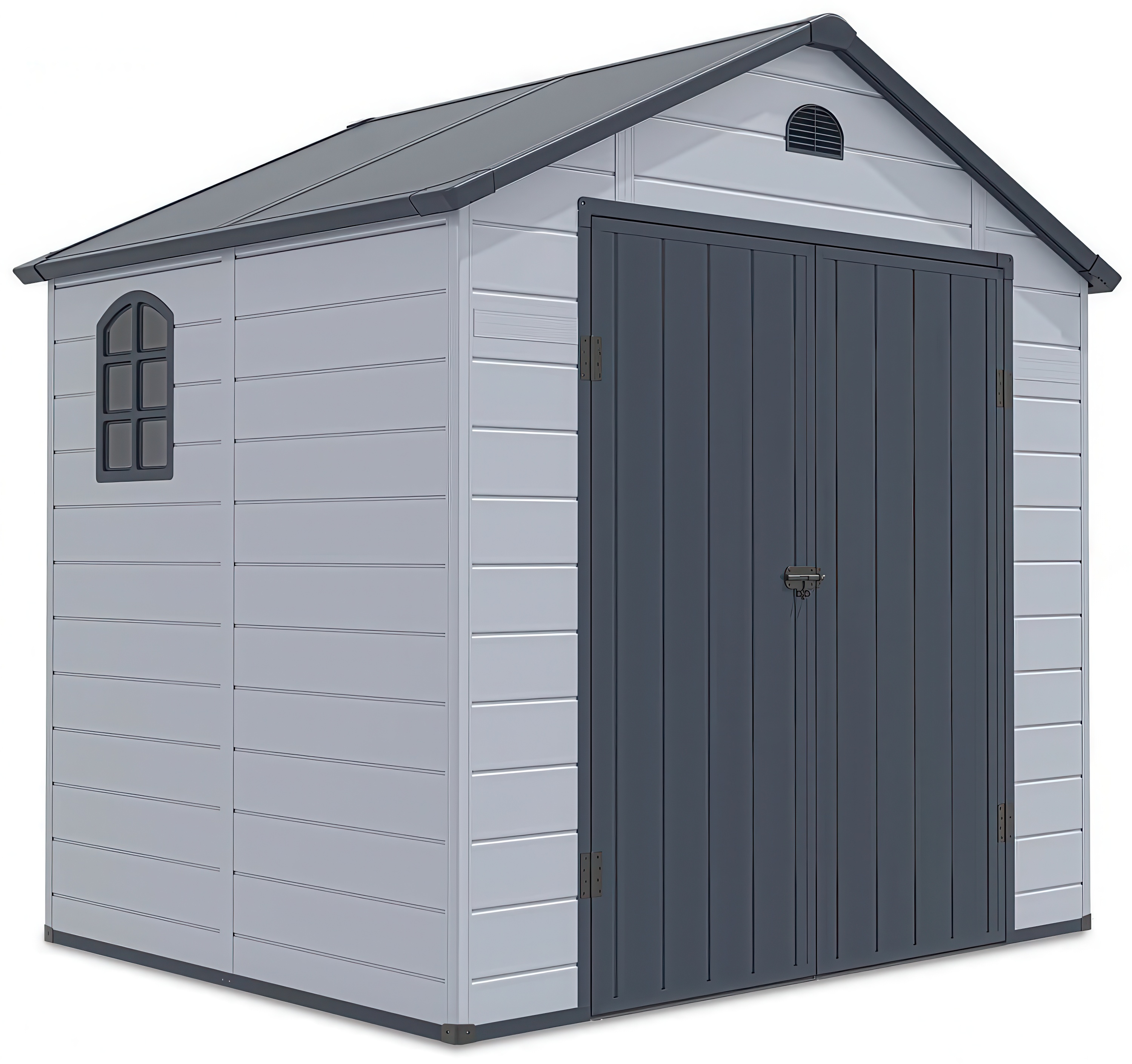 Záhradný domček VERMONT 242x192cm svetlo sivý - Hardmaister