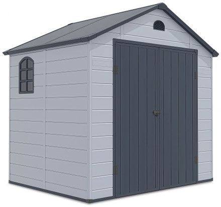 Záhradný domček VERMONT 242x192cm svetlo sivý - Hardmaister