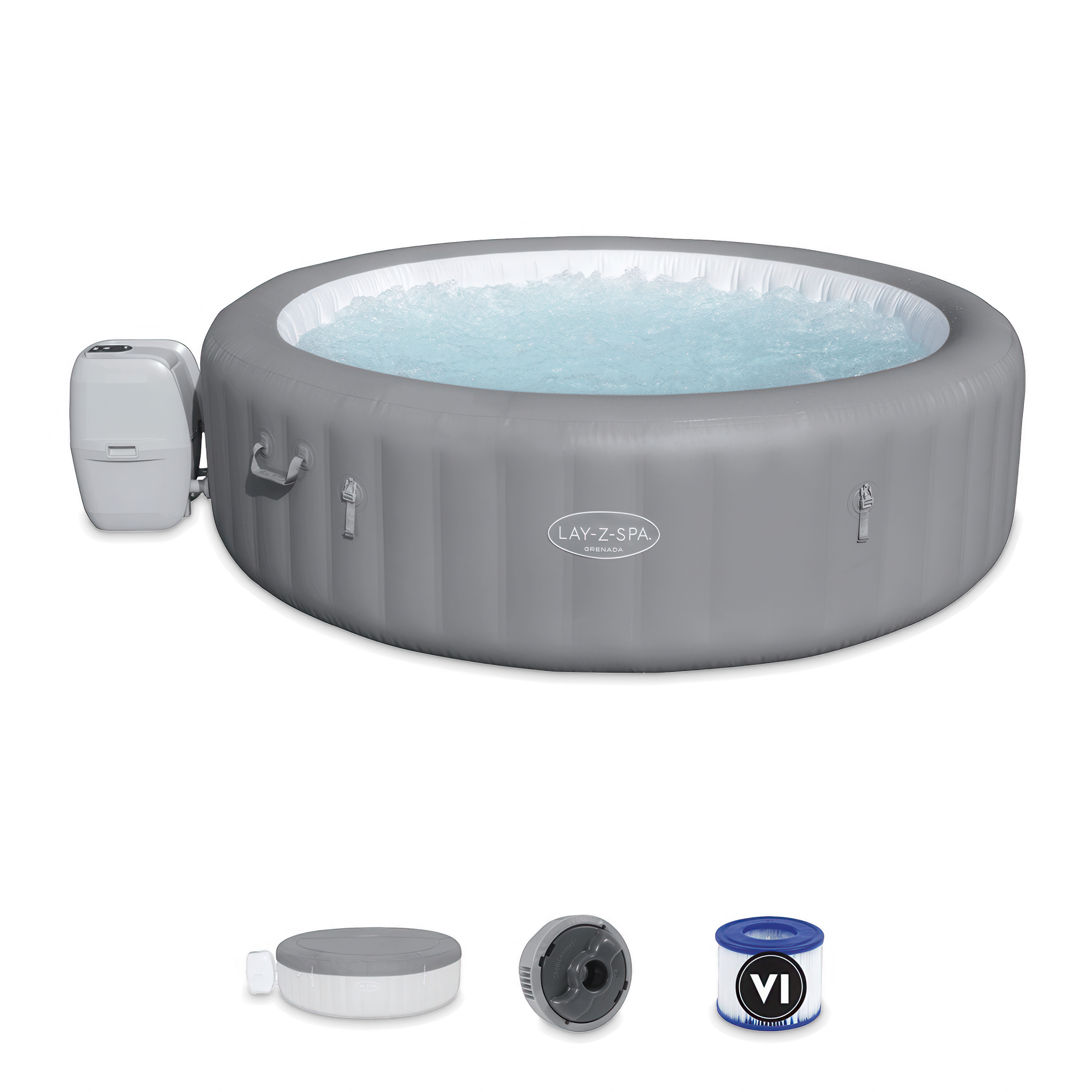 Letnia wizualizacja przyjaciół w jacuzzi w ogrodzie