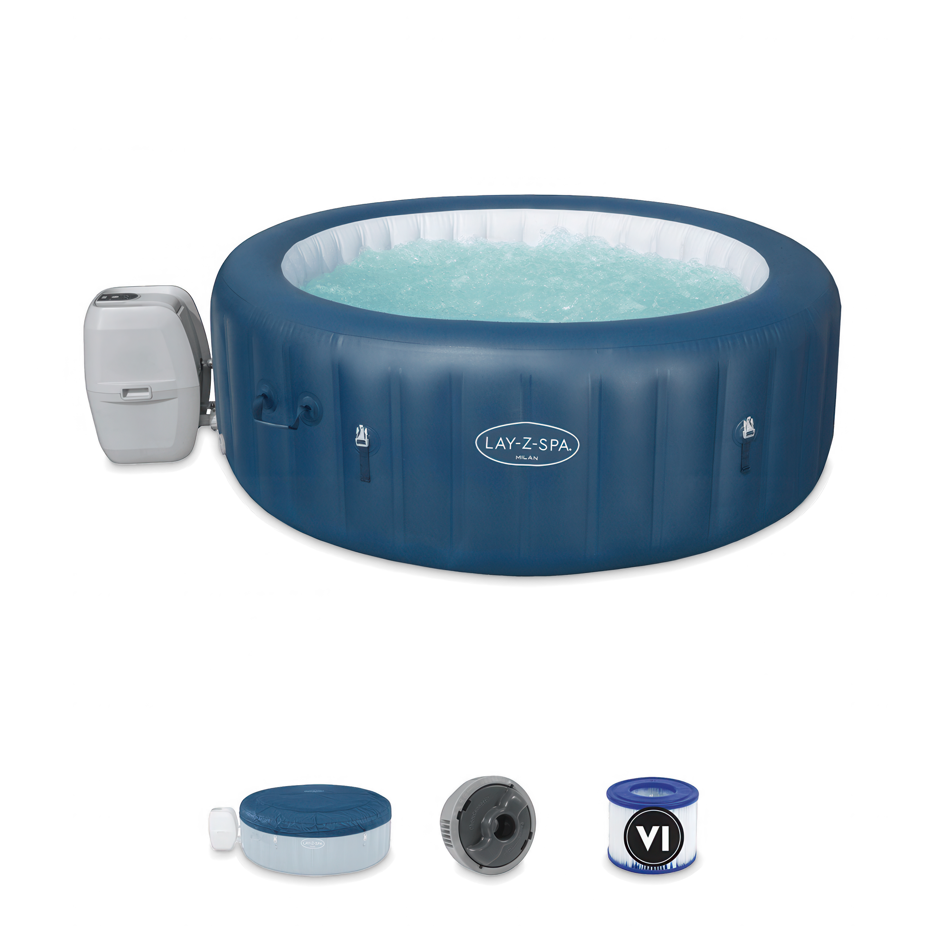 Zestaw jacuzzi z niezbędnymi akcesoriami