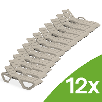 Súprava 12 bazénových lehátok MONOBLOCK Taupe New - Bjorkka