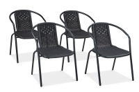 Balkónová súprava stoličiek SIMPLE Graphite 4ks - Focus Garden