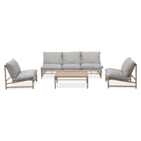 Záhradný set nábytku MAKANI CAFFE MAX Grey/Beige - Bjørkka