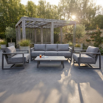 Záhradný hliníkový set EVORA CAFFE Grey - FURRORE