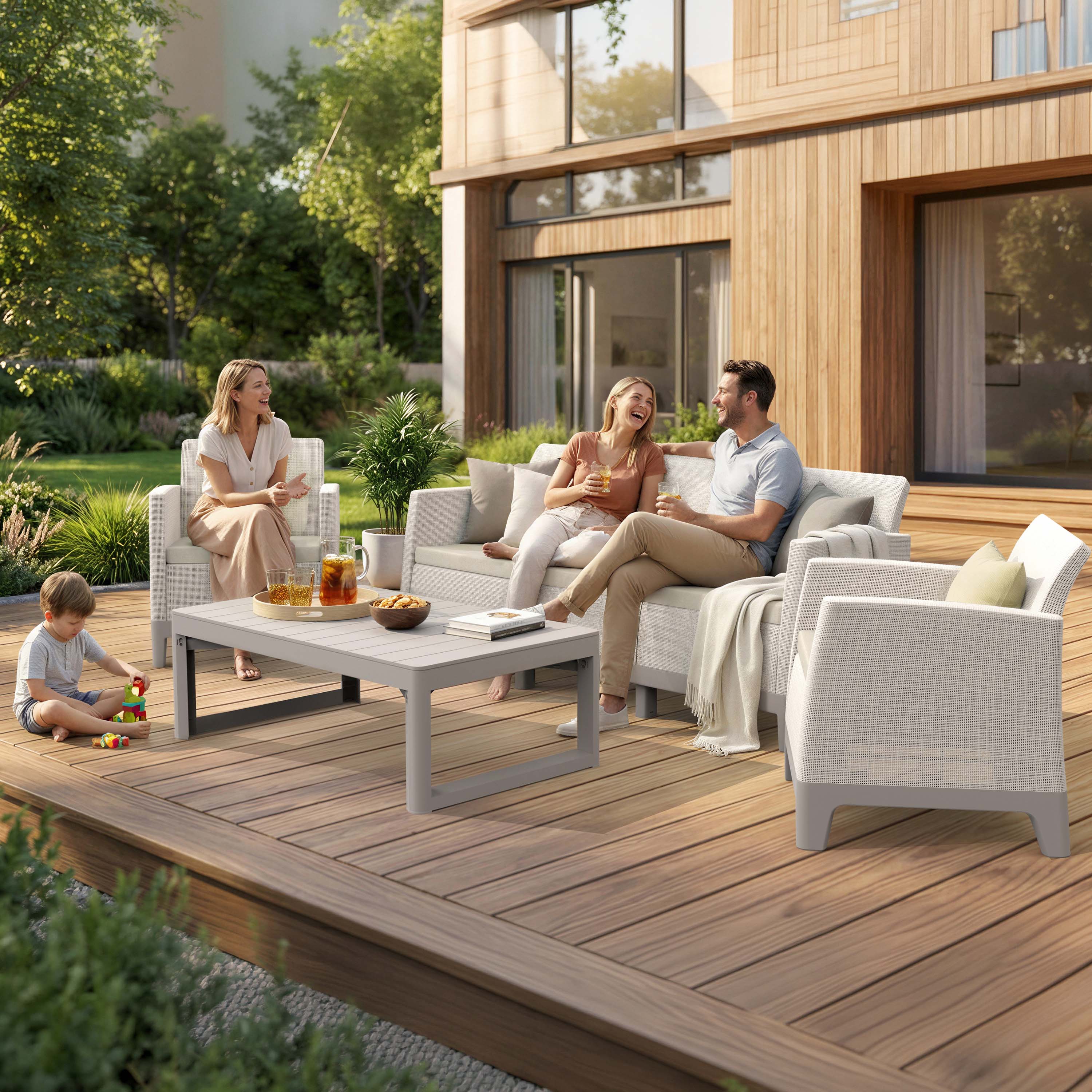 Záhradný set SCANDI MAX3/LYON Ash Grey-Storm Grey / St. Grey - Keter