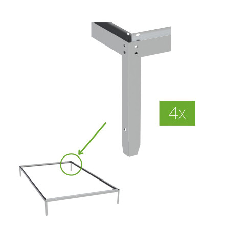 Kotvy na upevnenie do zeme 4ks, Skleníky Slide-In - Cultivo