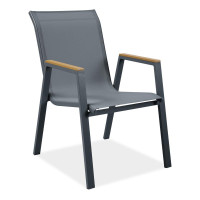 Záhradná stolička MALAWI Dark Grey - Bjørkka