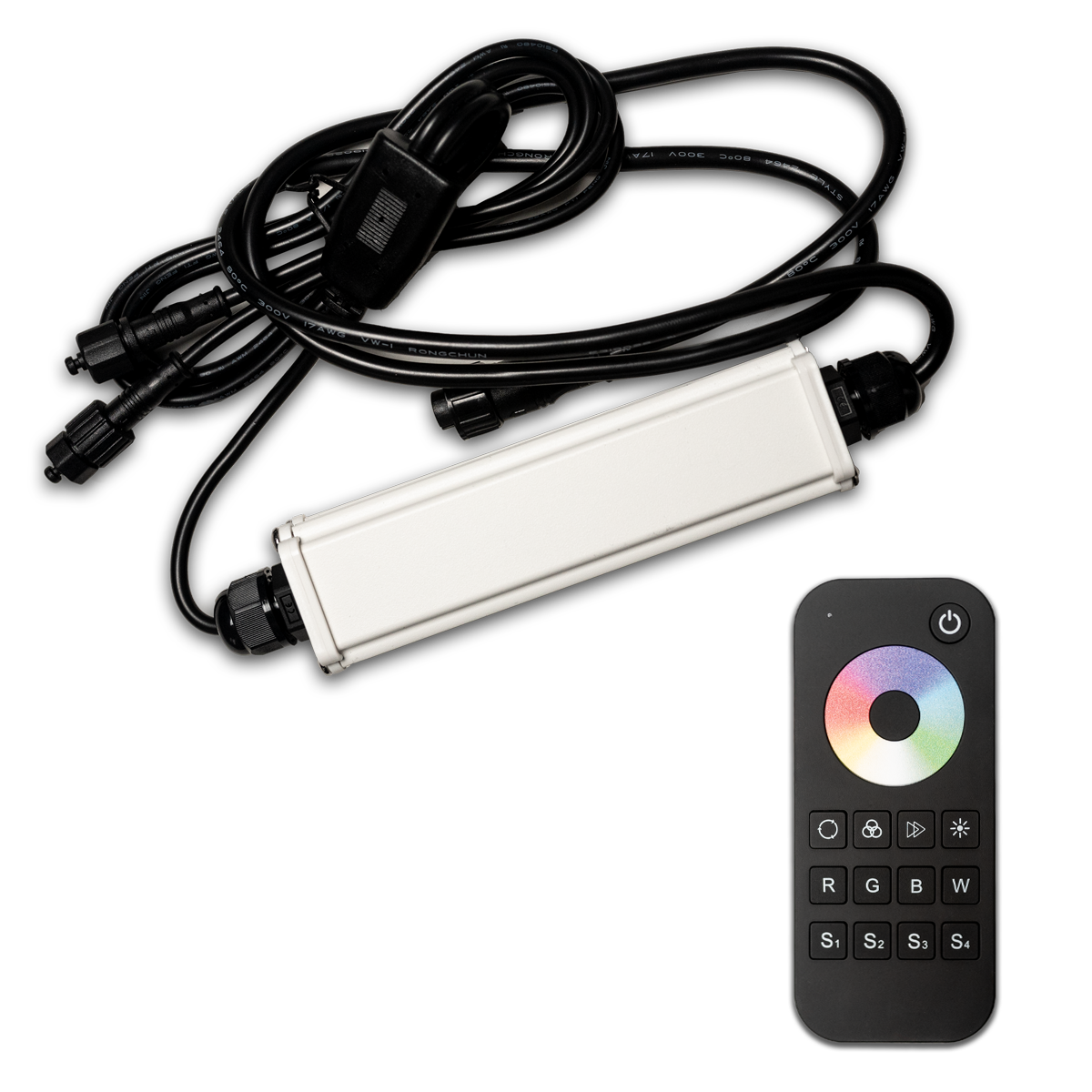 Súprava na ovládanie LED osvetlenia pre pergolu na terase (diaľkové ovládanie+prevodník+káble)