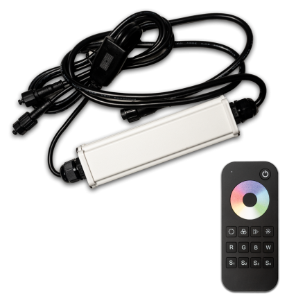 Súprava na ovládanie LED osvetlenia pre pergolu na terase (diaľkové ovládanie+prevodník+káble)