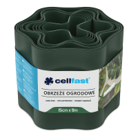 Záhradný lem 15 cm x 9,0 m Tmavo zelený Cellfast
