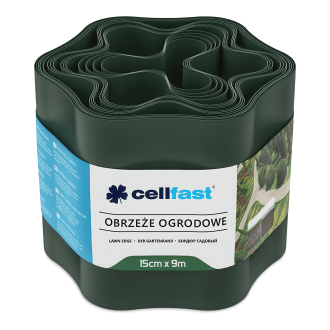 Záhradný lem 15 cm x 9,0 m Tmavo zelený Cellfast
