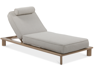 Záhradné ležadlo s vankúšom MAGELLAN Wood Look - Furrore