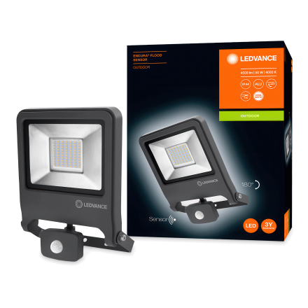 ENDURA® FLOOD Sensor 50W Cool White reflektor so senzormi LEDVANCE