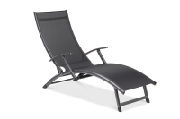 Hliníkové záhradné ležadlo RELAX Black