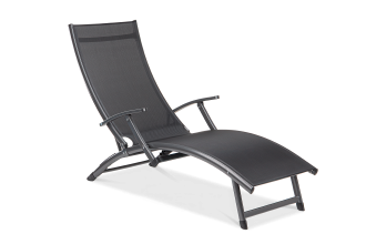 Leżak ogrodowy aluminiowy Relax Black Focus Garden