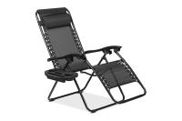 LAGUNA Čierne skladacie záhradné lehátko - Focus Garden