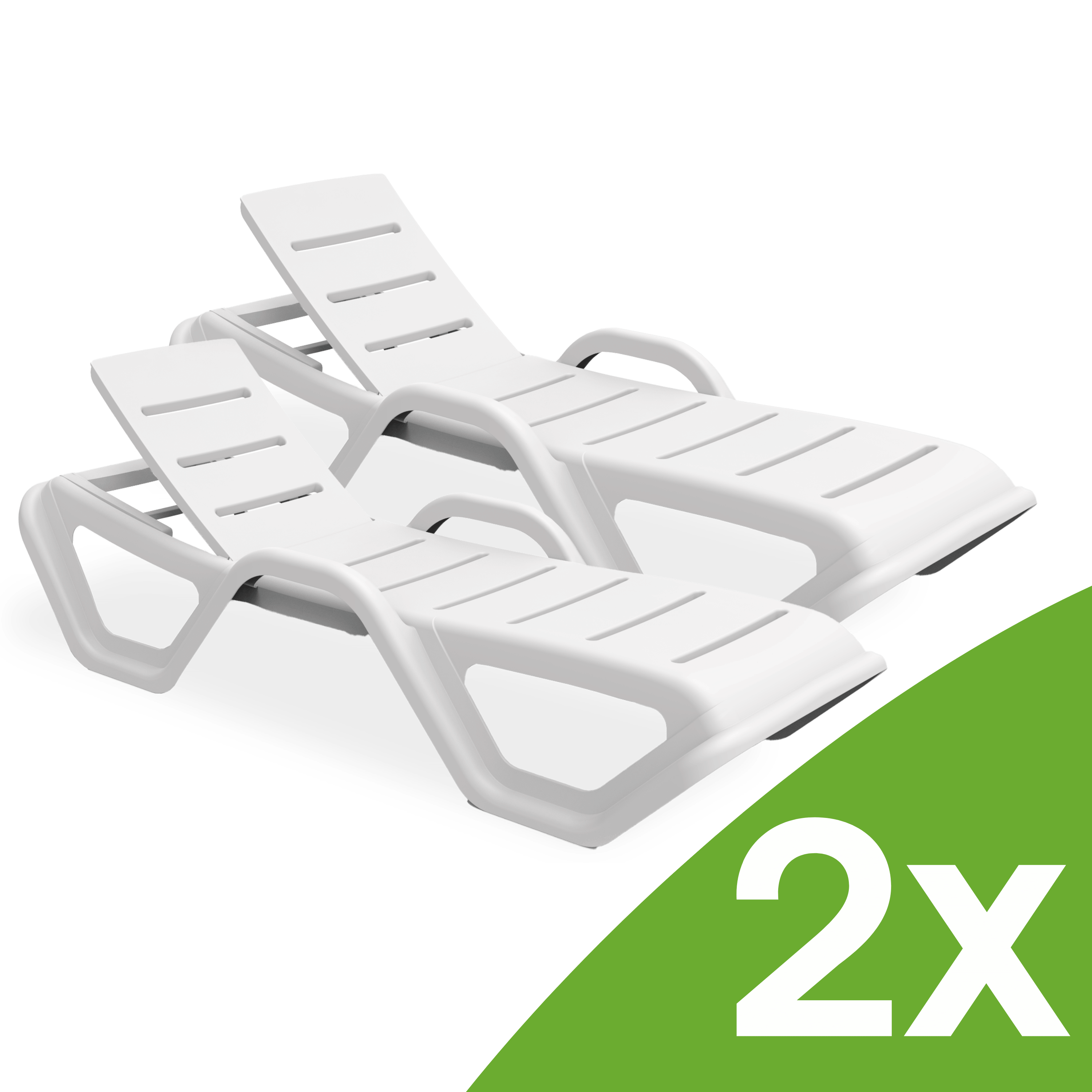 Záhradné kreslá MONOBLOCK White SADA 2 KUSOV New - Bjorkka