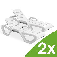 Záhradné kreslá MONOBLOCK White SADA 2 KUSOV New - Bjorkka