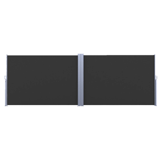 Terasová markíza 200x600 Tmavo šedá dvojitá - FOCUS GARDEN