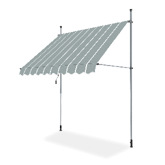 Markiza balkonowa EASY Grey/White 250x130cm - Focus garden